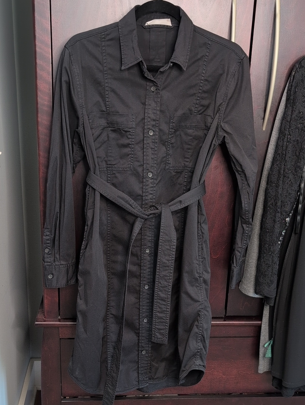 Everlane Black Shirt Dress 8